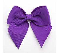 Italian Options Large Grosgrain Ribbon Bows Self Adhesive 6-Piece Pack, 10 cm Bow Width, Purple