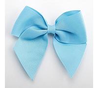 Italian Options Large Grosgrain Ribbon Bows Self Adhesive 6-Piece Pack, 10 cm Bow Width, Pale Blue