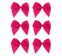 Italian Options Large Grosgrain Ribbon Bows Self-Adhesive Fabric Bow Decorations for Gift Wrapping Hampers Christmas Hair Bows Crafts Cakes Crafting Accessories Cerise 6 Pack 10 cm