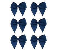 Italian Options Large Grosgrain Ribbon Bows Self-Adhesive Fabric Bow Decorations for Gift Wrapping Hampers Christmas Hair Bows Crafts Cakes Crafting Accessories Navy 6 Pack 10 cm