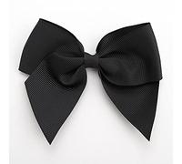 Italian Options Large Grosgrain Ribbon Bows Self Adhesive 6-Piece Pack, 10 cm Bow Width, Black