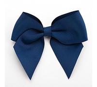 Italian Options Large Grosgrain Ribbon Bows Self Adhesive 6-Piece Pack, 10 cm Bow Width, Navy