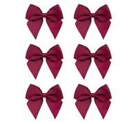 Italian Options Large Grosgrain Ribbon Bows Self-Adhesive Fabric Bow Decorations for Gift Wrapping Hampers Christmas Hair Bows Crafts Cakes Crafting Accessories Burgundy 6 Pack 10 cm