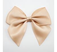 Italian Options Large Satin Ribbon Bows Self Adhesive 6-Piece Pack, 10 cm Bow Width, Champagne Gold