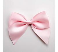 Italian Options Large Satin Ribbon Bows Self Adhesive 6-Piece Pack, 10 cm Bow Width, Pale Pink