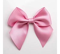 Italian Options Large Satin Ribbon Bows Self Adhesive 6-Piece Pack, 10 cm Bow Width, Antique Pink