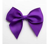Italian Options Large Satin Ribbon Bows Self Adhesive 6-Piece Pack, 10 cm Bow Width, Purple
