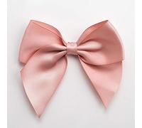 Italian Options Large Satin Ribbon Bows Self Adhesive 6-Piece Pack, 10 cm Bow Width, Rose Gold