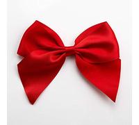 Italian Options Large Satin Ribbon Bows Self Adhesive 6-Piece Pack, 10 cm Bow Width, Red
