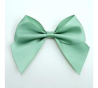 Italian Options Large Satin Ribbon Bows Self-Adhesive Fabric Bow Decorations for Gift Wrapping Hampers Cake Decoration Hair Bows Crafts Crafting Sage Green 6 Pack 10 cm
