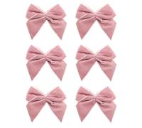 Italian Options Large Velvet Ribbon Bows, Self Adhesive Christmas Tree Bows for Crafting, Gift Wrap, Decorations, Wreaths, Cake Décor, Crafts, Hair Bow, Floristry, Vintage Pink, 12 Pack, 10 cm