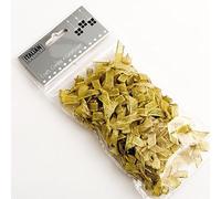 Italian Options Satin Bows 100-Piece Pack, 3 cm Bow Width, Metallic Gold