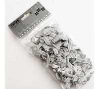 Italian Options Satin Bows 100-Piece Pack, 3 cm Bow Width, Metallic Silver