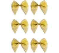 Italian Options Lurex Ribbon Bows, Self-Adhesive Gift Bows for Present Wrapping, Gifts, Christmas Crafts, Wreaths, Crafting Accessories, Sewing, Craft Supplies, Metallic Gold, 12 Pack, 10 cm