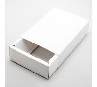 Italian Options Luxe Sleeve White Gift Boxes, Premium, Food-Safe, Empty Gift Box for Sweets, Macarons, Brownies, Chocolates, Cookies, Cardboard Bakery Boxes, 10-Pack, 160 x 100 x 50 mm, Fibra White