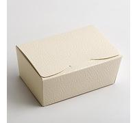 Italian Options Luxury Ballotin Wedding Favour Boxes, Empty Small Gift Boxes for Handmade Chocolates, Biscuits, Food-Safe Treat Box for Fudge, Truffles, Gifts, 10-Pack, 70 x 45 x 30 mm, Antique White