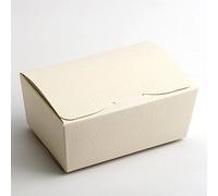 Italian Options Luxury Ballotin Wedding Favour Boxes, Empty Small Gift Boxes for Handmade Chocolates, Biscuits, Food-Safe Treat Box for Fudge, Truffles, Gifts, 10-Pack, 103 x 67 x 45mm, Antique White
