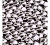 Italian Options Luxury Dark Chocolate Button Dragees, Sugar Shell Mini Chocolates, Wedding Favours for Guests, Baby Showers, Christenings, Valentines, Gifts, and Party Bags, Retro Sweets, 1 Kg,Silver