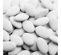Italian Options Luxury Dark Chocolate Dragees, Sugar Shell Mini Chocolates, Wedding Favours for Guests, Baby Showers, Christenings, Valentines, Gifts, and Party Bags, Retro Sweets, 1 Kg, White