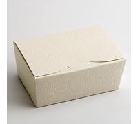 Italian Options Medium Ballotin Chocolate Favour Boxes - Antique White Pelle (Pack of 10)