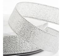Silver Metallic Lurex Ribbon 15mm x 25M