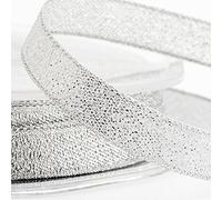 Silver Metallic Lurex Ribbon 9mm x 25M