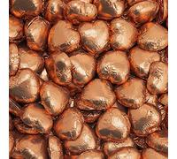 Italian Options Milk Chocolate Foiled Hearts, 10 Chocolates, Copper Foil