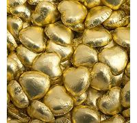 Italian Options Milk Chocolate Foiled Hearts, 100 Chocolates, Gold Foil
