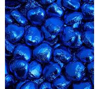 Italian Options Milk Chocolate Foiled Hearts, 100 Chocolates, Royal Blue Foil
