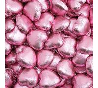 Italian Options Milk Chocolate Foiled Hearts, 200 Chocolates, Pink Foil