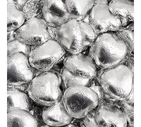 Italian Options Milk Chocolate Foiled Hearts, 200 Chocolates, Silver Foil