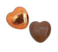Italian Options Milk Chocolate Hearts, 1 KG approx 166 Pieces, Copper Foil