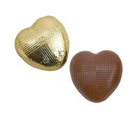 Italian Options Milk Chocolate Hearts, 1 KG approx 166 Pieces, Gold Foil