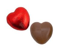 Italian Options Milk Chocolate Hearts, 1 KG approx 166 Pieces, Red Foil