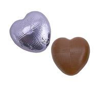 Italian Options Milk Chocolate Hearts, 500 grams approx 83 Pieces, Lilac Foil