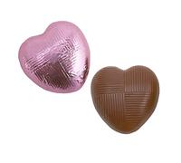 Italian Options Milk Chocolate Hearts, 500 grams approx 83 Pieces, Pink Foil