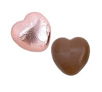 Italian Options Milk Chocolate Hearts, 500 grams approx 83 Pieces, Rose Gold Foil