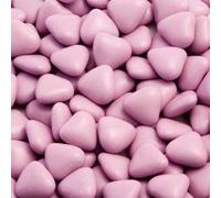 Italian Options Mini Heart Chocolate Dragees, Small Heart Chocolates, Sweets, Candy for Wedding Favours, Baby Showers, Christenings, Valentines, Gifts and Party Bags, 1 Kg, 1.5 cm Pieces, Lilac