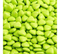 Italian Options Mini Heart Chocolate Dragees, Small Heart Chocolates, Sweets, Candy for Wedding Favours, Baby Showers, Christenings, Valentines, Gifts and Party Bags, 1 Kg, 1.5 cm Pieces, Green