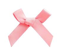 Italian Options Mini Satin Ribbon Bows, Small Bow Decorations for Crafts, Gifts, Hampers, Hair Bow, Wedding Stationery, Floristry, Christmas, Cakes, Crafting, Pink, 100 Pack, 3 cm