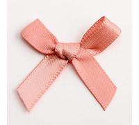 Italian Options Satin Craft Bows 100-Piece Pack, 3 cm Bow Width, Rose Gold