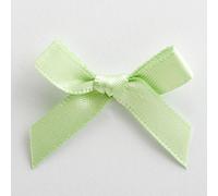 Italian Options Satin Craft Bows 100-Piece Pack, 3 cm Bow Width, Light Green