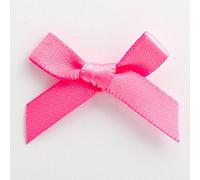 Italian Options Satin Craft Bows 100-Piece Pack, 3 cm Bow Width, Hot Pink