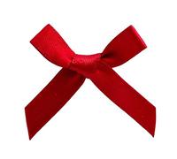 Italian Options Mini Satin Ribbon Bows, Small Bow Decorations for Crafts, Gifts, Hampers, Hair Bow, Wedding Stationery, Floristry, Christmas, Cakes, Crafting, Ruby, 100 Pack, 3 cm
