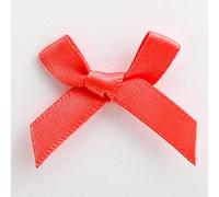 Italian Options Satin Craft Bows 100-Piece Pack, 3 cm Bow Width, Coral