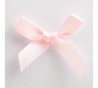 Italian Options Mini Satin Ribbon Bows, Small Bow Decorations for Crafts, Gifts, Hampers, Hair Bow, Wedding Stationery, Floristry, Christmas, Cakes, Crafting, Pale Pink, 100 Pack, 3 cm
