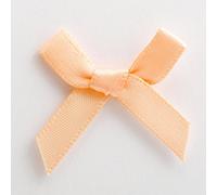 Italian Options Mini Satin Ribbon Bows, Small Bow Decorations for Crafts, Gifts, Hampers, Hair Bow, Wedding Stationery, Floristry, Christmas, Cakes, Crafting, Peach, 100 Pack, 3 cm