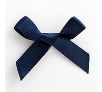 Italian Options Satin Craft Bows 100-Piece Pack, 3 cm Bow Width, Navy