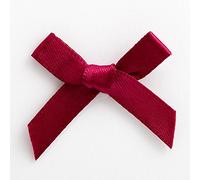 Italian Options Satin Craft Bows 100-Piece Pack, 3 cm Bow Width, Burgundy