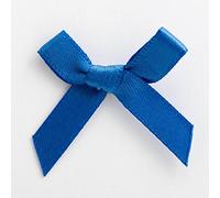 Italian Options Mini Satin Ribbon Bows, Small Bow Decorations for Crafts, Gifts, Hampers, Hair Bow, Wedding Stationery, Floristry, Christmas, Cakes, Crafting, Royal Blue, 100 Pack, 3 cm